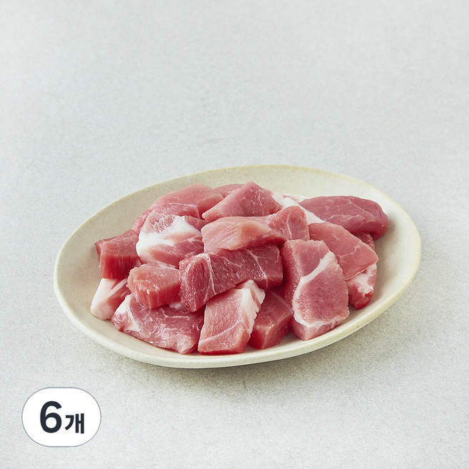한돈 앞다리 찌개용 (냉장), 500g, 6개