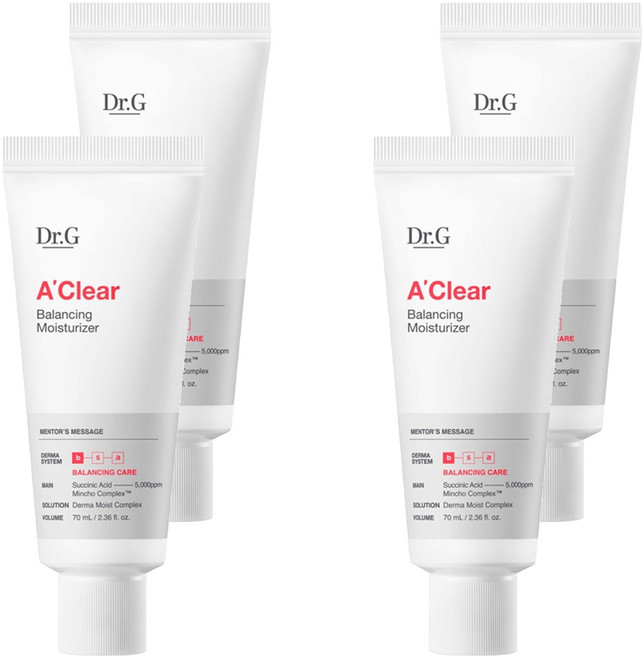 닥터지 에이클리어 밸런싱 모이스처라이저 데이크림, 70ml, 4개