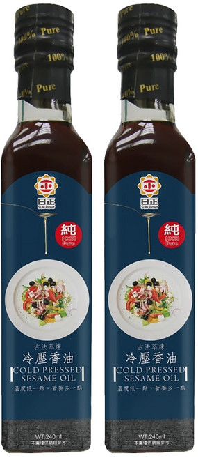 日正食品 冷壓香油, 240ml, 2瓶