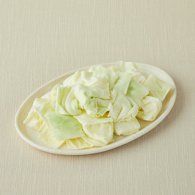 친환경 양배추 사각썰기, 1개, 300g