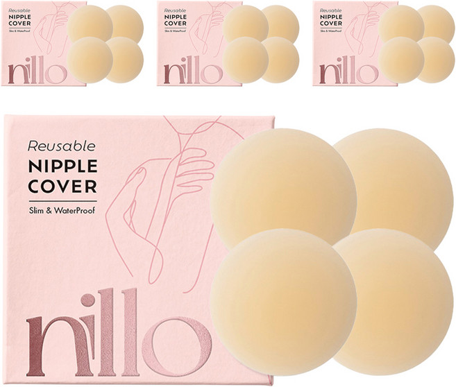 Nilo 超薄防水魔術罩矽膠乳貼, 4個