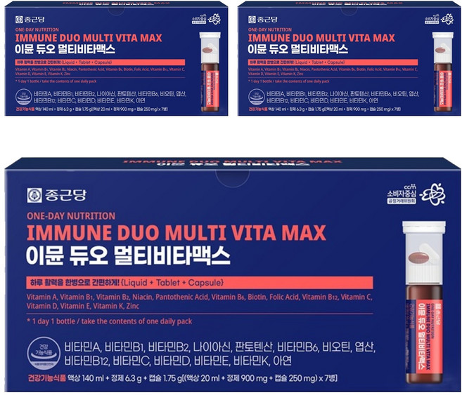 Chong Kun Dang 鍾根堂 Pharm 綜合維他命補充劑, 7瓶, 3盒