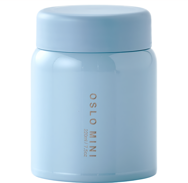 OSLO 迷你真空保溫食物罐 - 冷熱皆宜, 天空藍色, 220ml, 1個