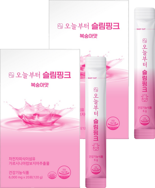 오늘부터 슬림핑크 복숭아맛, 120g, 2개