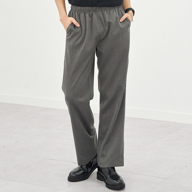 Brown Studio 男款寬版鬆緊西裝褲