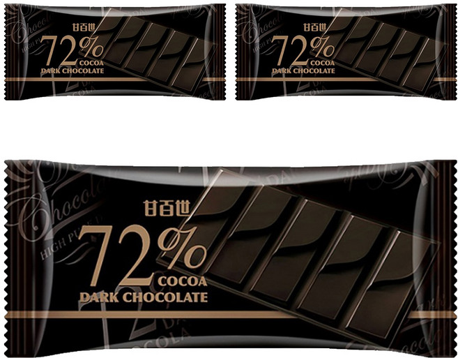 KAISER 甘百世 72%黑巧克力, 30g, 3片