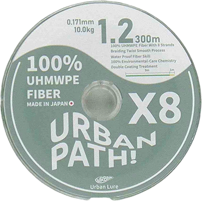 Urban Lure Urban Lure 城市路亞 URBAN PATH X8 日本製雙塗層PE 釣魚線, 多色, 1個