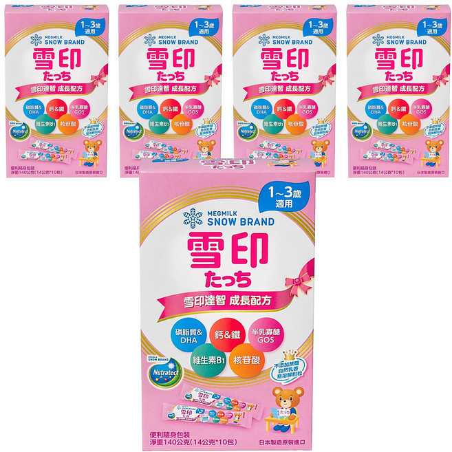 SNOW 雪印 TOUCH 達智 成長配方1~3歲 盒裝 140g, 10包, 5盒