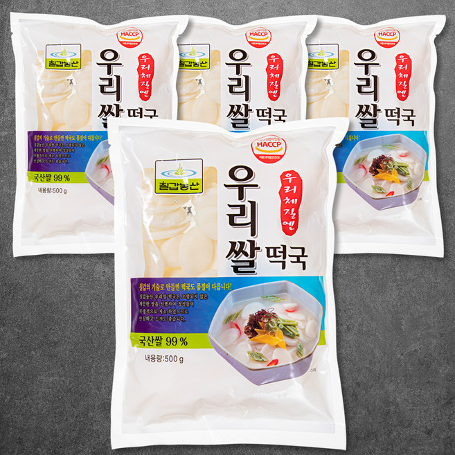 칠갑농산 우리쌀 떡국떡, 500g, 500ml, 4입