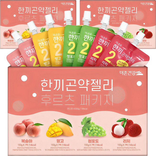 더존건강 한끼곤약젤리 4종 세트 28개입, 4.2kg, 3세트