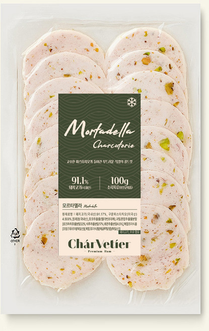 샤르베티에 아질산 나트륨 무첨가 모르타델라, 100g, 1개