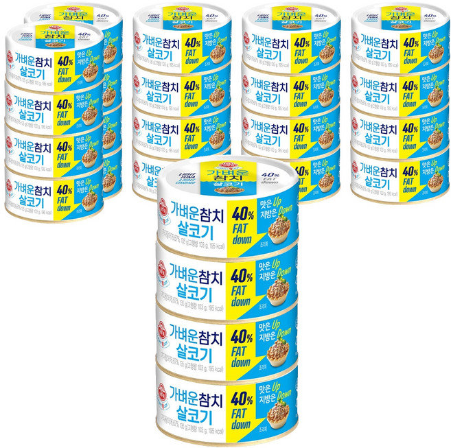 오뚜기 가벼운참치 살코기, 135g, 24개