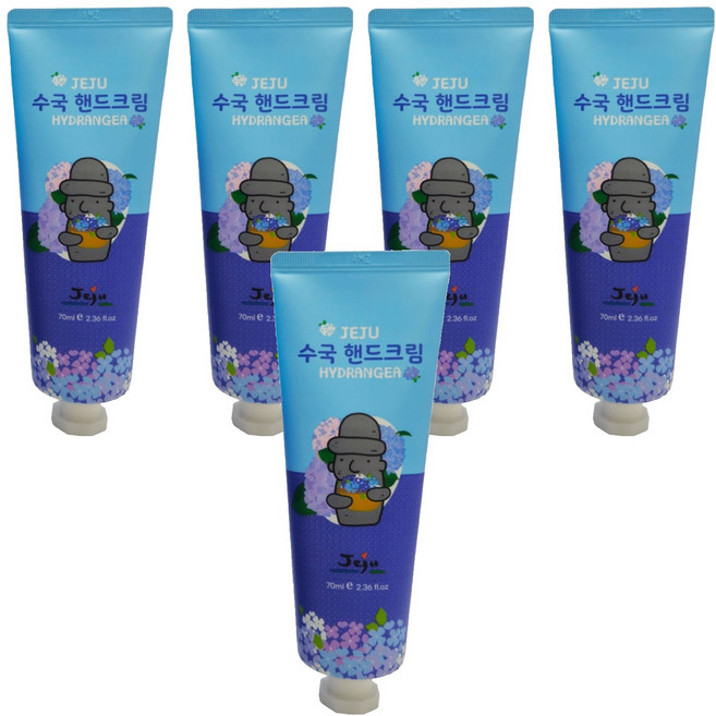 제주갬성 수국 핸드크림, 70ml, 5개