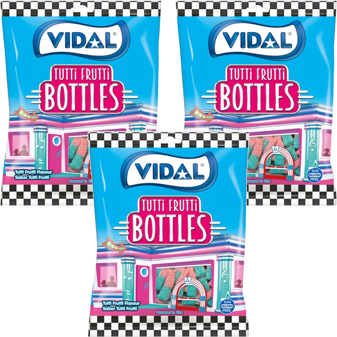 VIDAL 泡泡糖風味酸軟糖, 90g, 3包