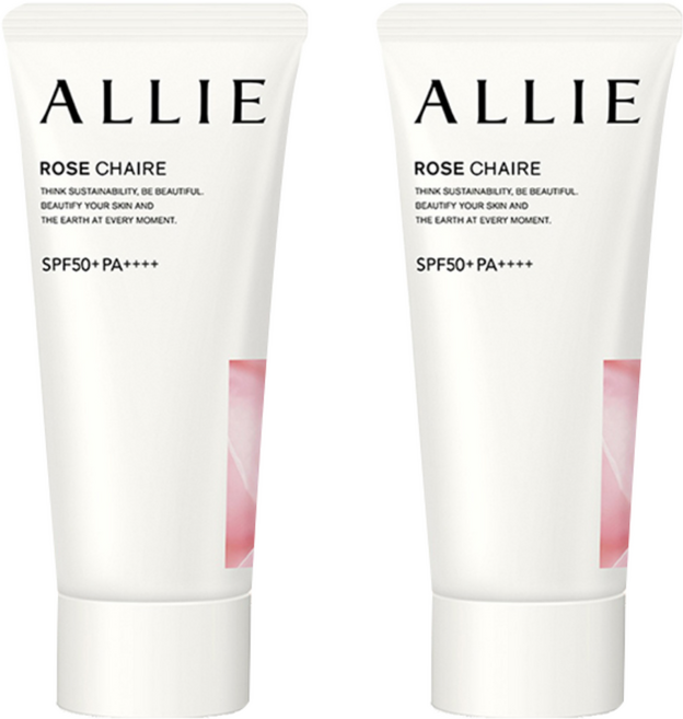 Kanebo 佳麗寶 ALLIE 台灣公司貨 持采亮化UV防曬水凝乳 SPF50+ PA++++ 薔肌玫香, 60g, 2個