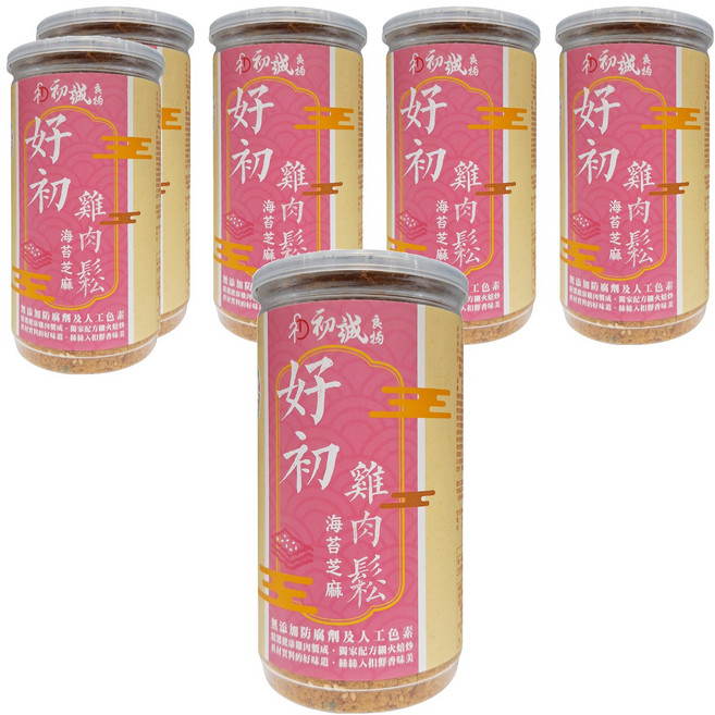 初誠良物 好初雞肉鬆 海苔芝麻, 200g, 6罐