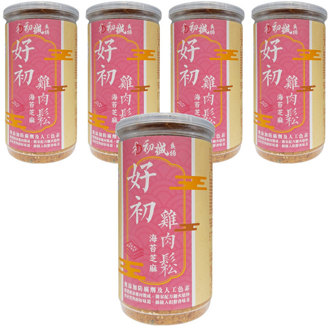 初誠良物 好初雞肉鬆 海苔芝麻, 200g, 5罐