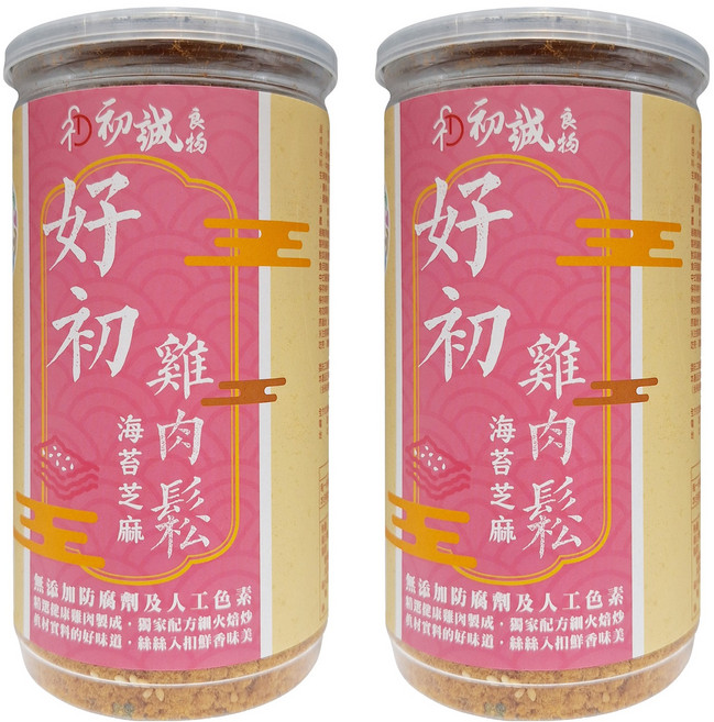 初誠良物 好初雞肉鬆 海苔芝麻, 200g, 2罐