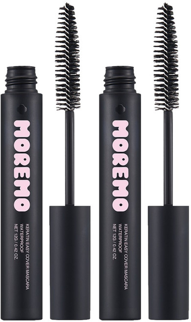 모레모 케라틴 이지 새치 커버 헤어 마스카라 12g, 내추럴블랙, 2개