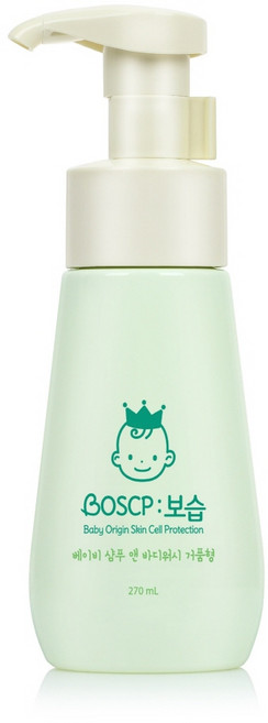 보습 베이비 삼푸 앤 바디워시 거품형, 270ml, 1개