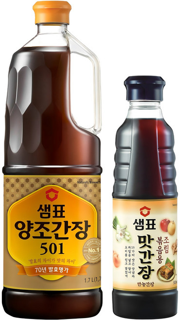 샘표 양조간장 501 1.7L + 맛간장 500ml, 1세트