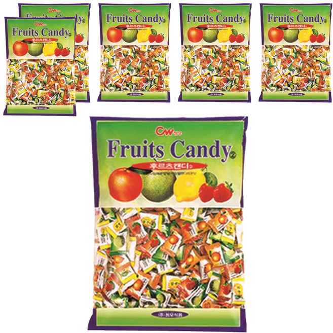 청우식품 후르츠맛 캔디, 6개, 900g