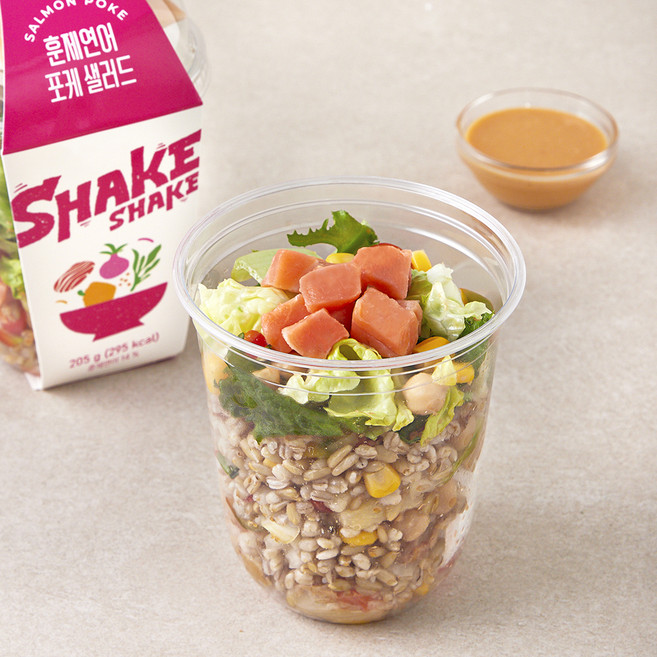 훈제연어 포케 샐러드, 205g, 1개