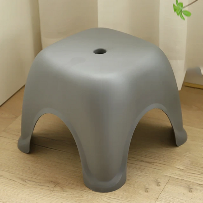 莫蘭迪色加厚四腳可疊加收納椅凳大款 29.5 x 29.5 x 22.5cm 399g, 時尚灰, 1個