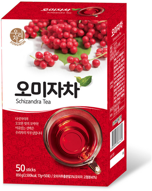 우리차 오미자차, 17g, 50개입, 1개