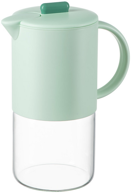 PINMOO 品沐 澄夏玻璃冷水壺, 1個, 1500ml, 綠色