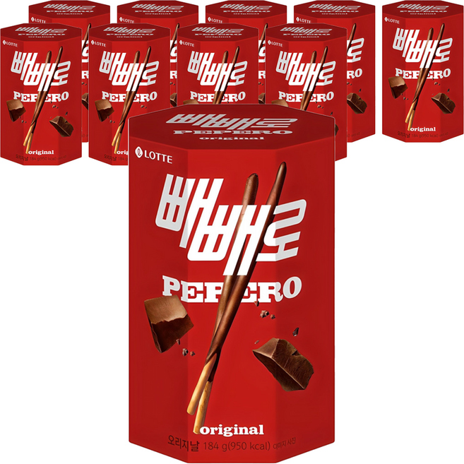 빼빼로 오리지널, 184g, 10개