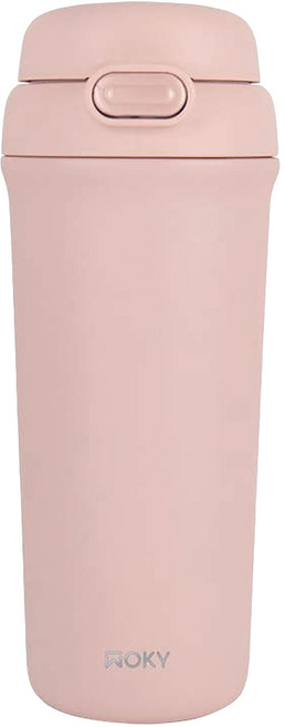 WOKY 沃廚 台灣公司貨 All P輕芯鈦瓷雙飲保溫瓶, 靄緋粉, 500ml, 1個