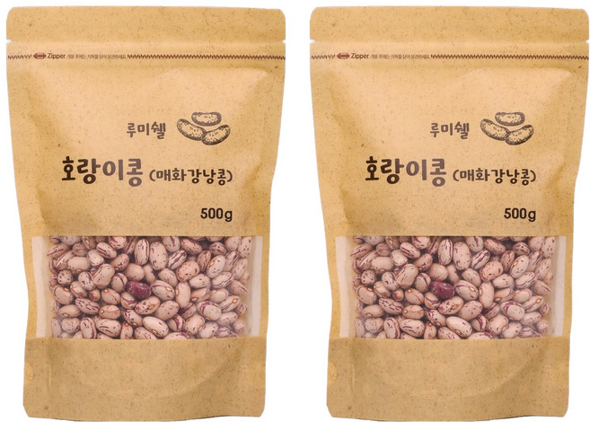 루미쉘 호랑이콩 매화강낭콩, 500g, 2개