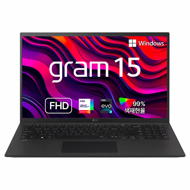 LG전자 2023 그램15 코어i7 인텔 13세대, 옵시디안 블랙, 512GB, 16GB, WIN11 Home, 15Z90R-GA7CK