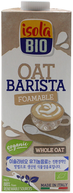 이솔라비오 귀리 바리스타 음료, 1L, 1개