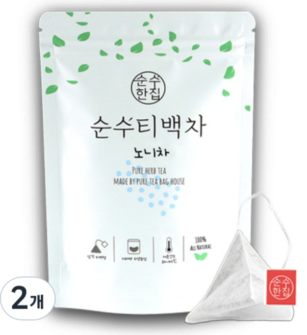 순수한집 노니차 티백, 1g, 10개입, 2개