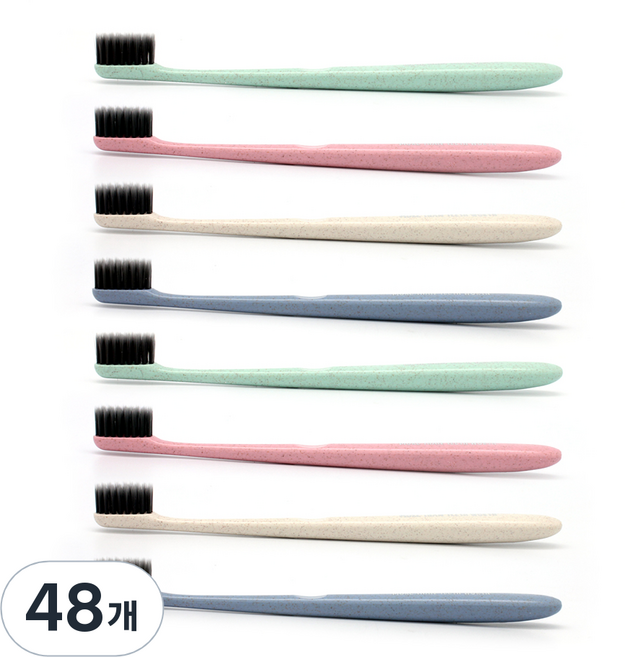 닥터이엘 28탁 미세모 화이티엘 칫솔 랜덤 발송, 1개입, 48개