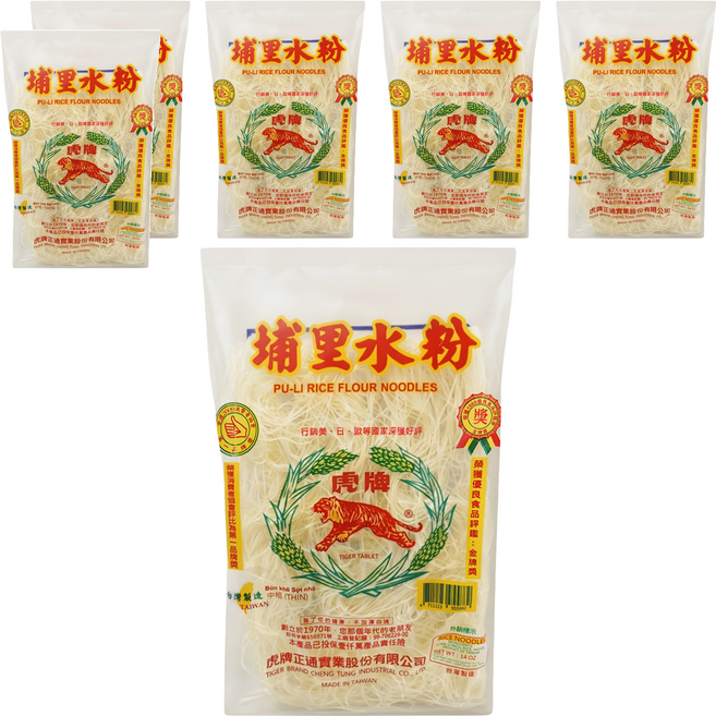 TIGER FOOD 虎牌 埔里水粉 中粗, 400g, 6包