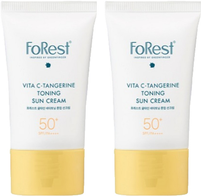 그린핑거포레스트 귤타민 비타토닝 톤업 선크림 SPF50+ PA++++, 2개, 50ml