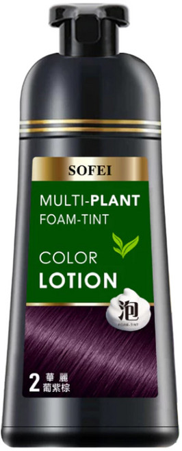 SOFEI 舒妃 泡沫染, 2華麗葡紫棕, 1組