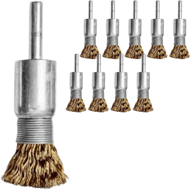 월드크린 녹제거 베이비 브러쉬 철 22mm, 10개