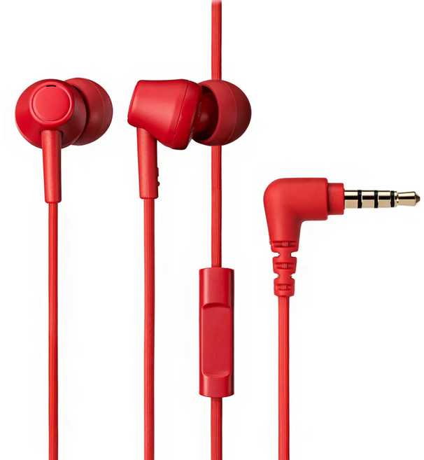 audio-technica 鐵三角 耳塞式耳機 原廠保固, ATH-CK350XiS, 紅色