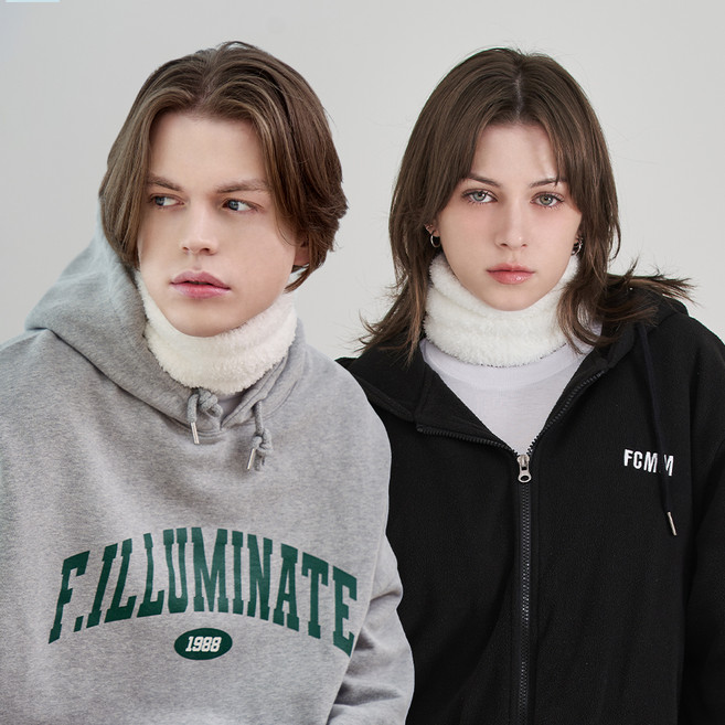 썬마스킨 방한 극세사 숏 넥워머, 화이트, 2개