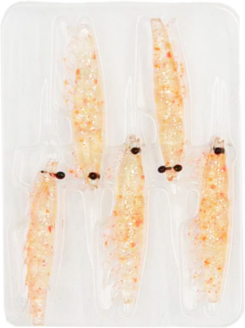 DAIWA 大和 快適南極蝦假餌 5個, UV透明橘, 12.5g, 1包