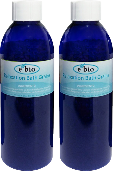e'bio 放鬆心神精油泡澡去角質浴鹽, 200g, 2瓶