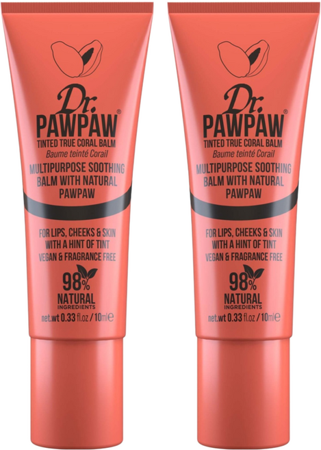 Dr.PAWPAW 台灣公司貨 珊彩潤色霜, 2個, 10ml, 珊瑚橘/果香