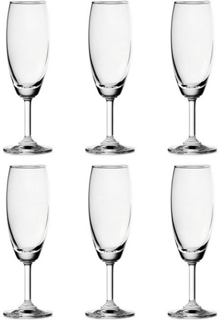 오션글라스 클래식 플루트 샴페인잔, 185ml, 6개