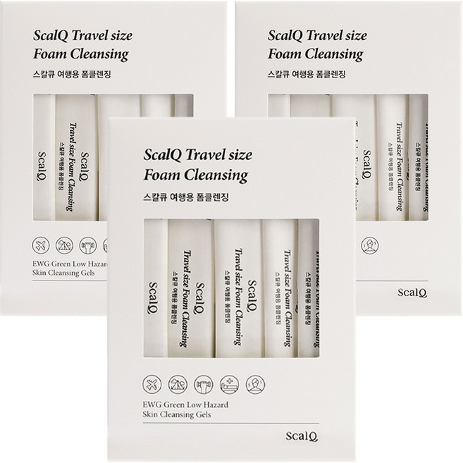 스칼큐 여행용 일회용 폼클렌징 젤타입 20p, 100ml, 3개