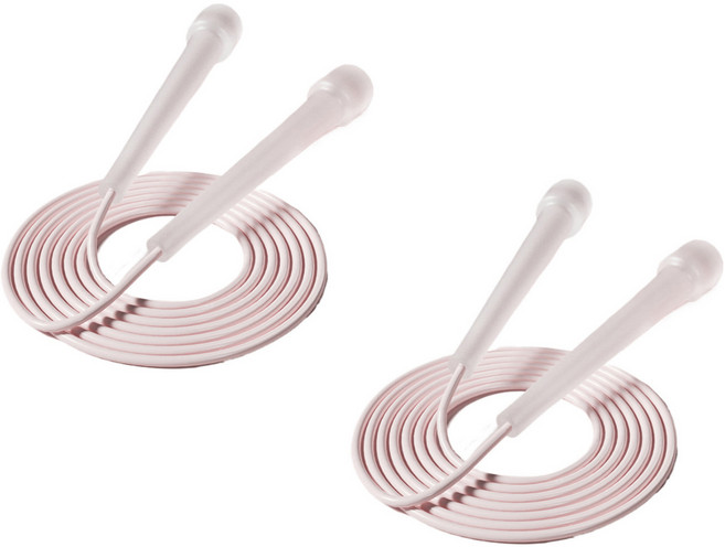The 해피앤 초경량 길이조절 음악 줄넘기, 핑크, 2개
