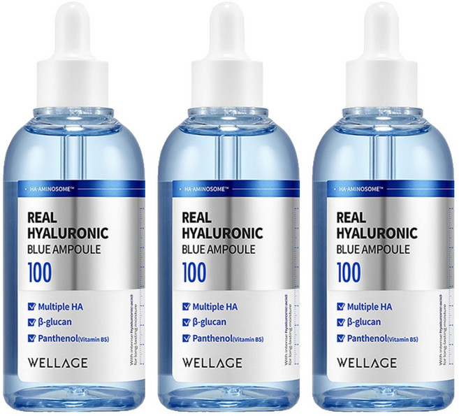 웰라쥬 리얼 히알루로닉 블루 앰플, 100ml, 3개